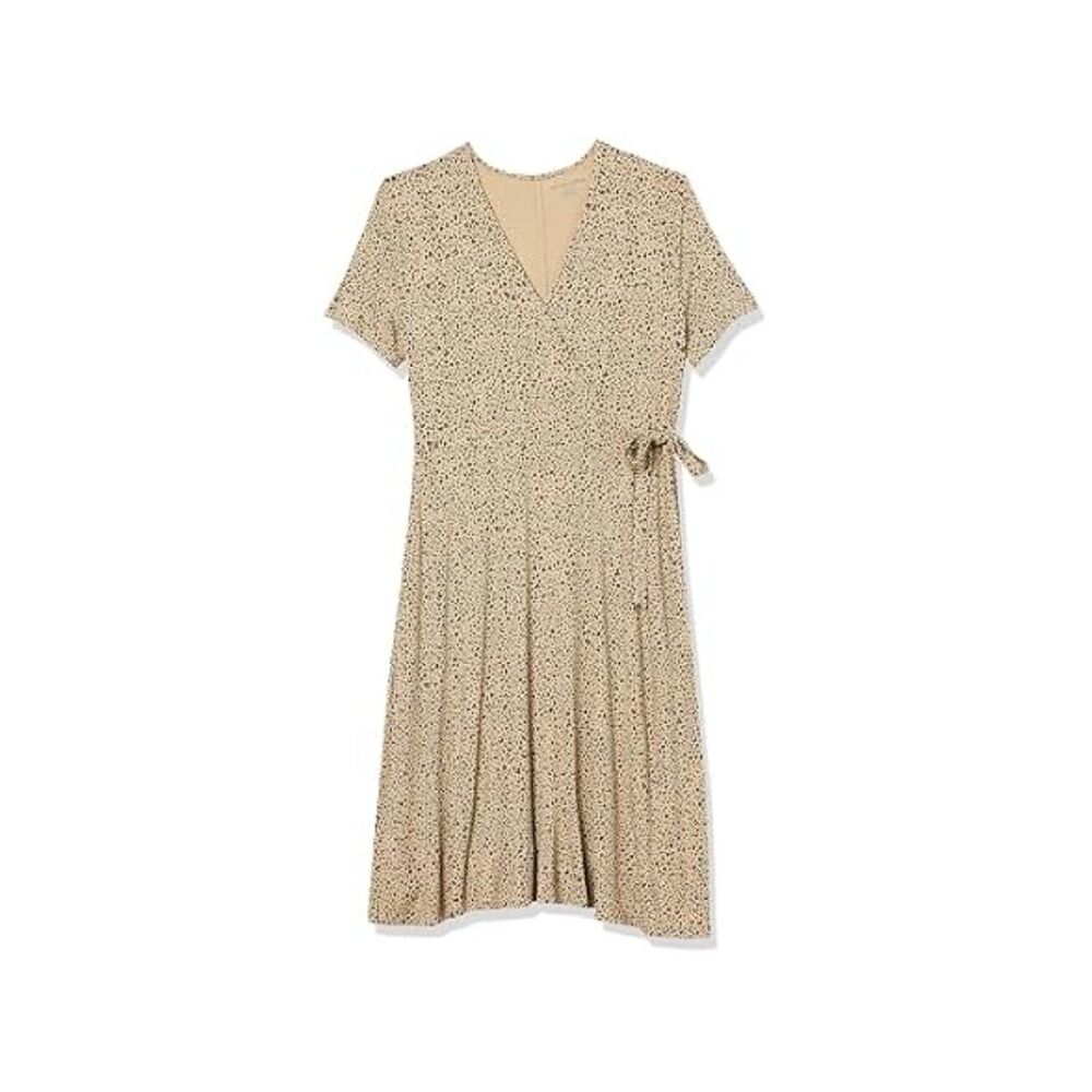 Amazon Essentials Women Short Sleeve V Neck Faux-Wrap Dress